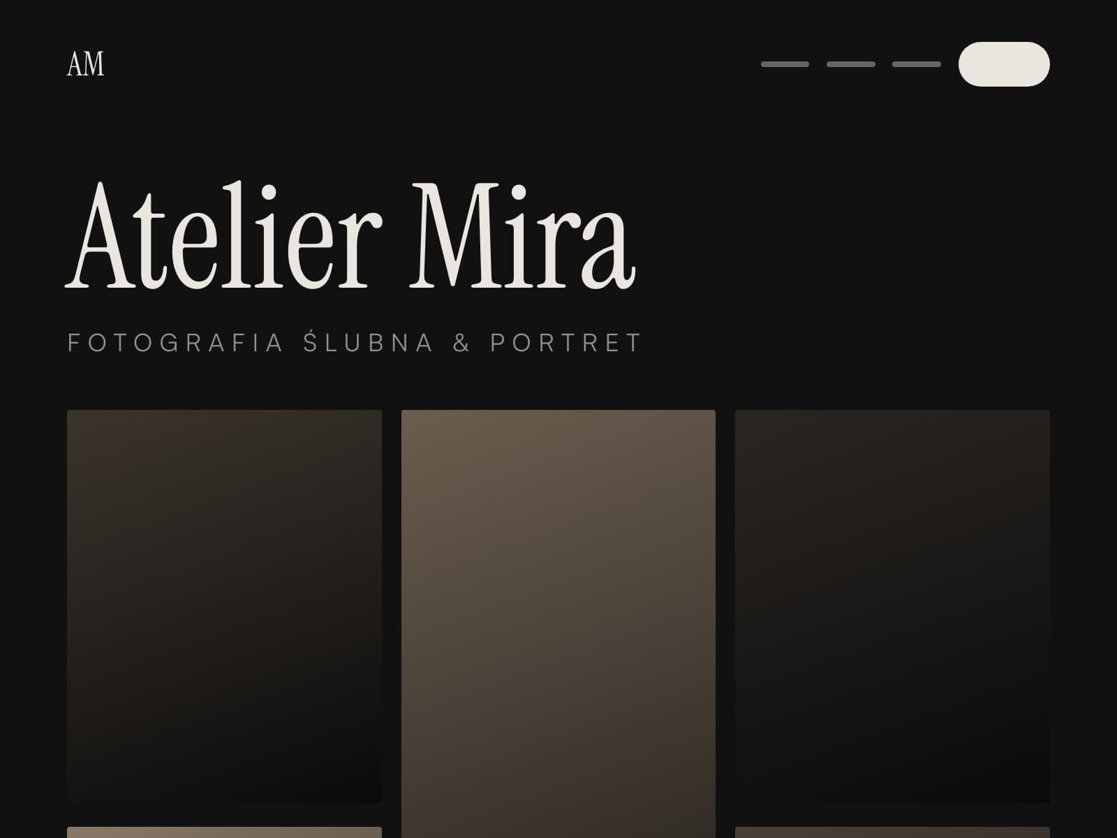 Atelier Mira — strona internetowa dla: Fotograf