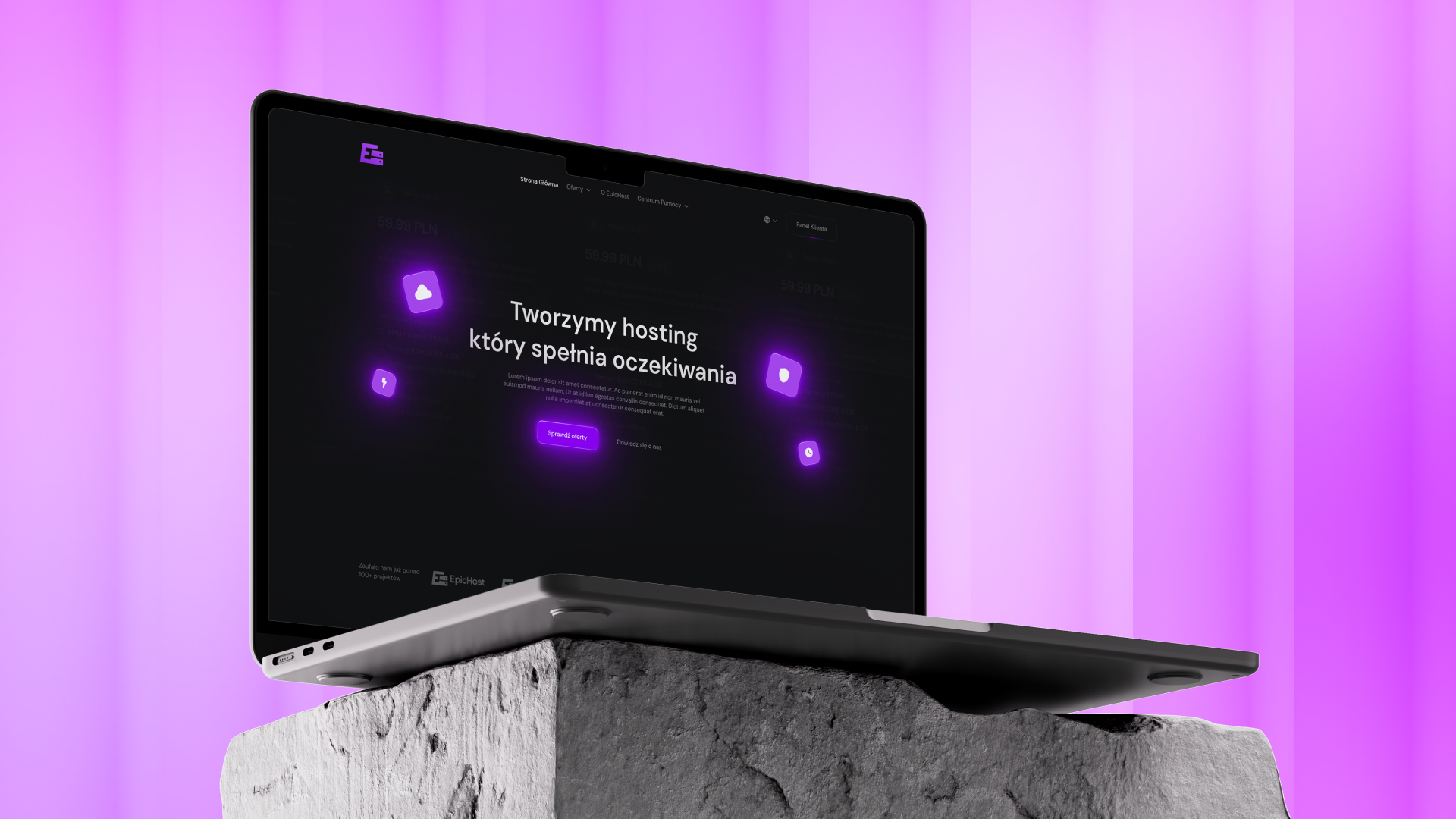 Epichost – design strony hosting Minecraft i VPS