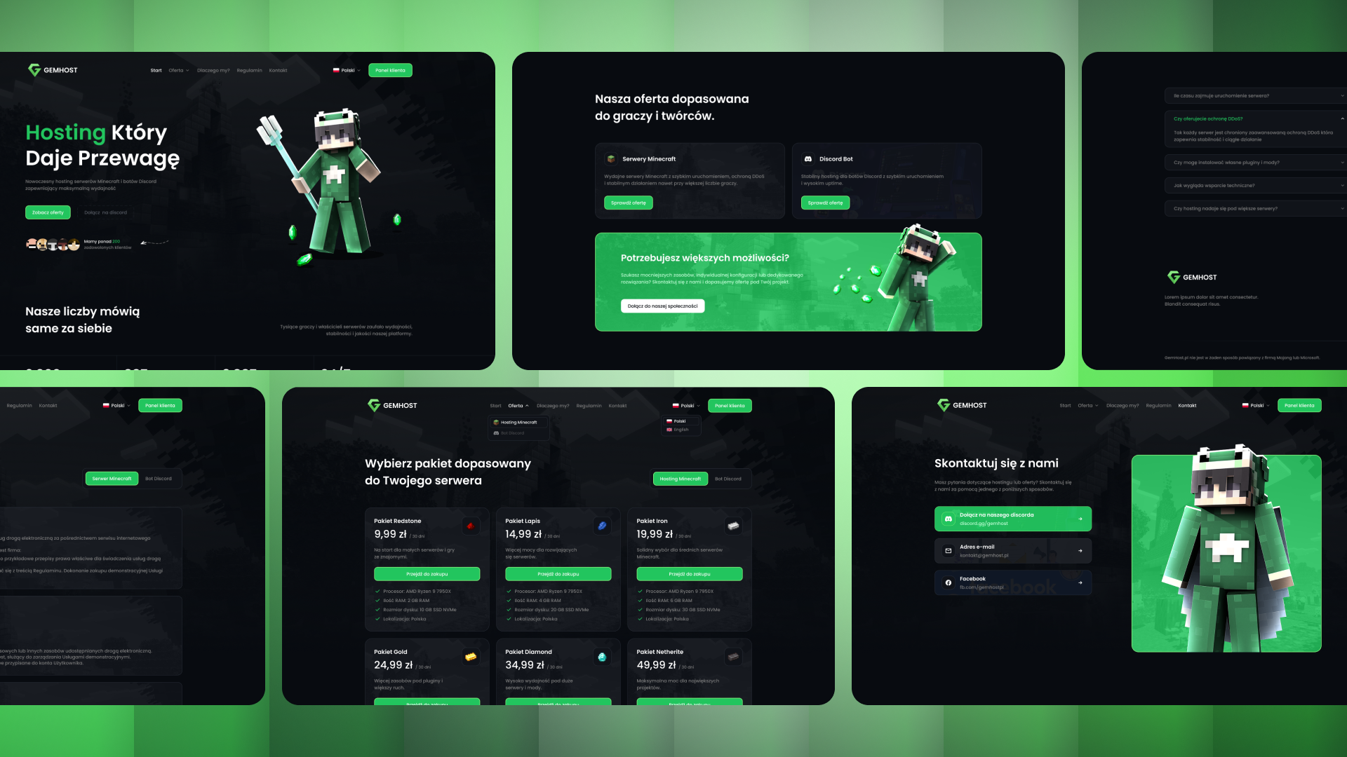 Gemhost strona główna hosting Minecraft