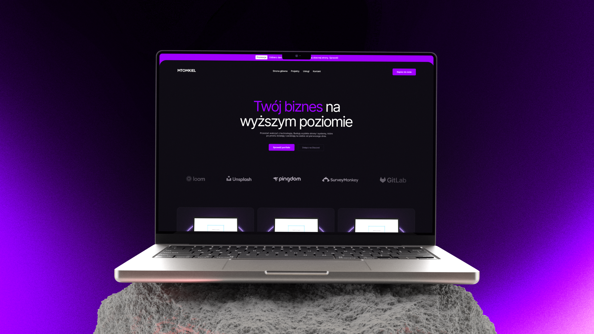 Mtomkiel – design strony portfolio