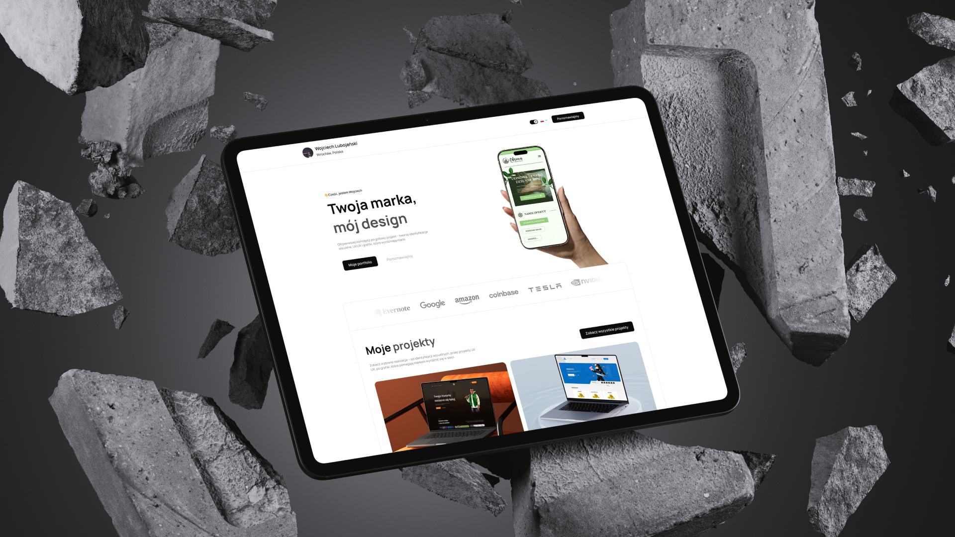 Template portfolio – design strony